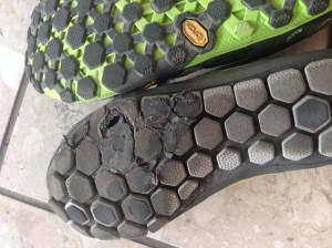 Wear on the New Balance Minimus Hi-Rez versus the 10v2 Trail Shoes