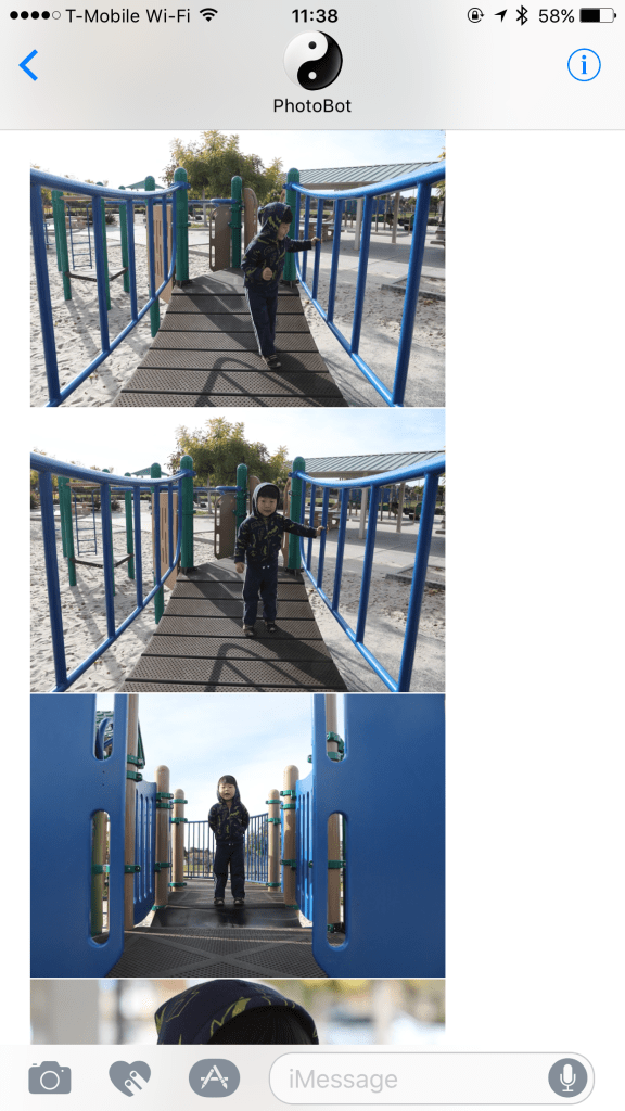 I can optionally receive a notification in Messages whenever a photo has been successfully transferred to the cloud.