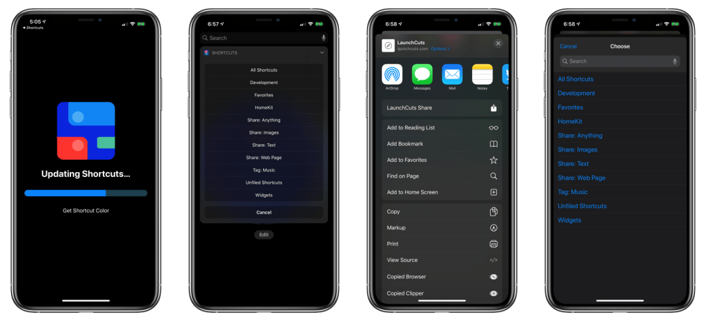 LaunchCuts 1.1: Faster Sync, Today Widget, Share Sheet Support, and Custom Actions