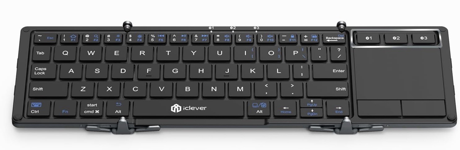 iPad mini (A17 Pro) and Artciety Folding Keyboard with Touchpad