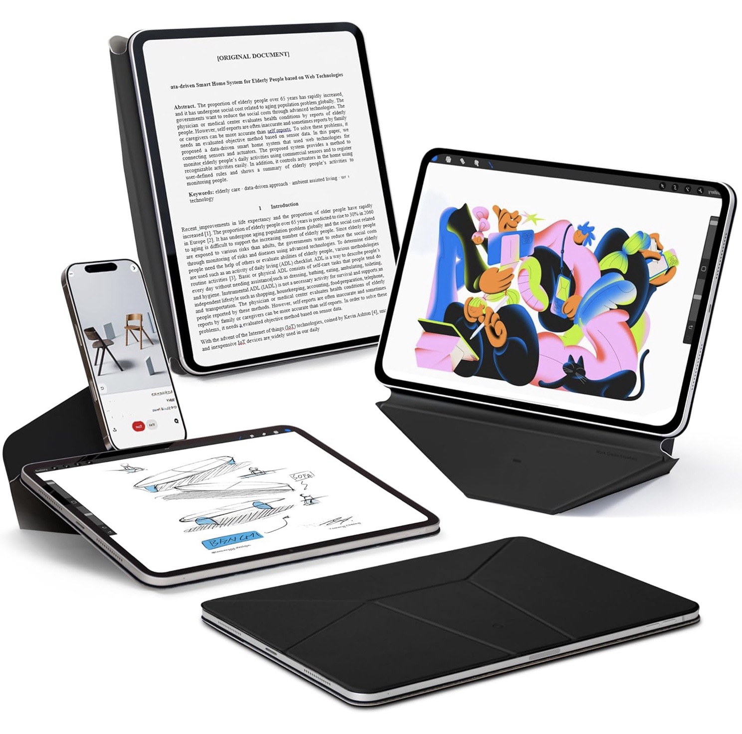 iPad mini (A17 Pro) and Artciety Folding Keyboard with Touchpad