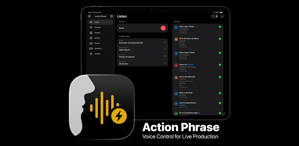 Action Phrase: Voice Control for Live&nbsp;Production
